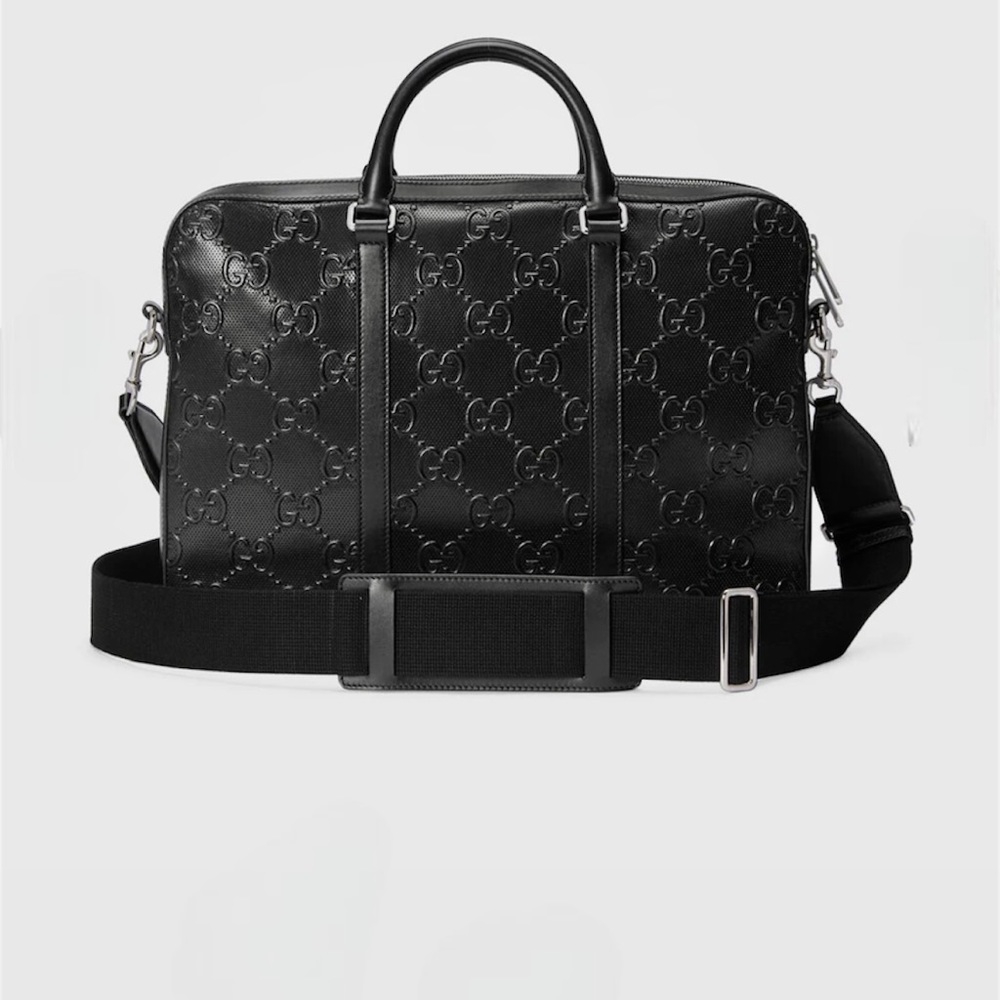 GUCCI leather messenger briefcase laptop handbag